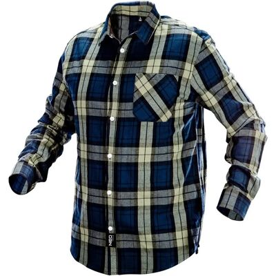 Neo Granatowa-oliwkowa-czarna koszula flanelowa - Koszula flanelowa Neo Granatowa-oliwkowa-czarna koszula flanelowa - Koszula flanelowa