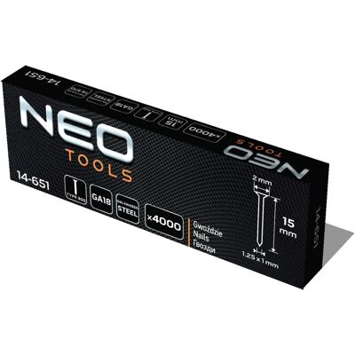 NEO tools 14-651 Nägel - Verzinkt - 15mm - 4000 Stück NEO tools 14-651 Nägel - Verzinkt - 15mm - 4000 Stück