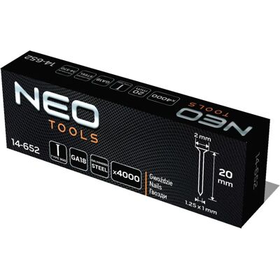 NEO tools 14-652 Nägel - 20mm, Zinkbeschichtet, 4000 Stück NEO tools 14-652 Nägel - 20mm, Zinkbeschichtet, 4000 Stück