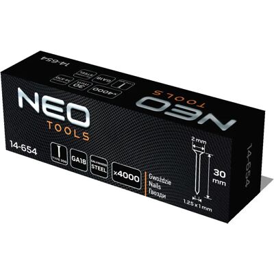 NEO tools 14-654 Nägel - Stahl, 30mm, 4000 Stk - Nägel NEO tools 14-654 Nägel - Stahl, 30mm, 4000 Stk - Nägel
