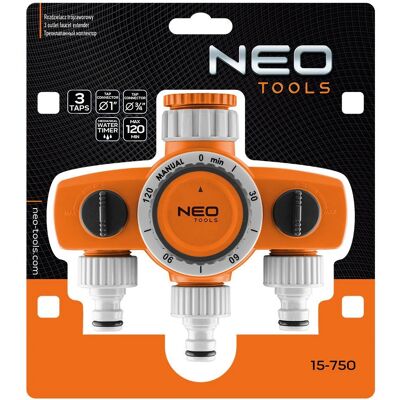 NEO tools 15-750 Wasser Timer & Bewässerungssystem - Bewässerungssplitter NEO tools 15-750 Wasser Timer & Bewässerungssystem - Bewässerungssplitter