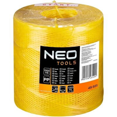 NEO Tools 49-931 Seil - Polypropylen, 1000m, Gelb NEO Tools 49-931 Seil - Polypropylen, 1000m, Gelb