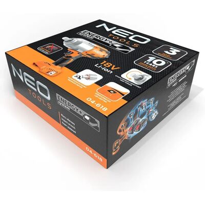 NEO tools 04-618 Tournevis électrique - Tournevis à impact, 220 mm profond NEO tools 04-618 Tournevis électrique - Tournevis à impact, 220 mm profond