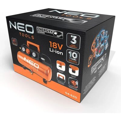 NEO tools 04-620 Compresor de aire - 8 bar, 3,8 L, Inalámbrico NEO tools 04-620 Compresor de aire - 8 bar, 3,8 L, Inalámbrico