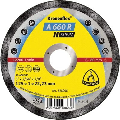 Klingspor Trennscheibe D115x1 mm - Schnitt Klingspor Trennscheibe D115x1 mm - Schnitt