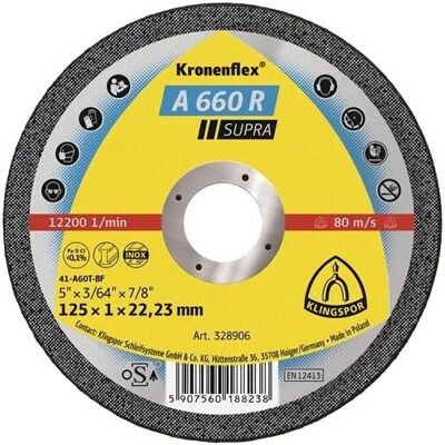 Klingspor Trennscheibe INOX D125x1mm - 12.200 U/min Klingspor Trennscheibe INOX D125x1mm - 12.200 U/min