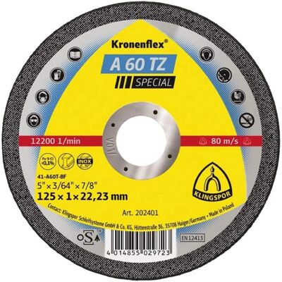 Disque de coupe Klingspor 351258 X-LOCK 125mm - Acier inoxydable Disque de coupe Klingspor 351258 X-LOCK 125mm - Acier inoxydable