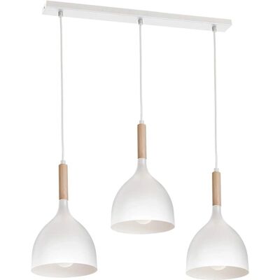 Luminex Noak Deckenleuchte - 3x60W E27 Weiß/Braun Luminex Noak Deckenleuchte - 3x60W E27 Weiß/Braun