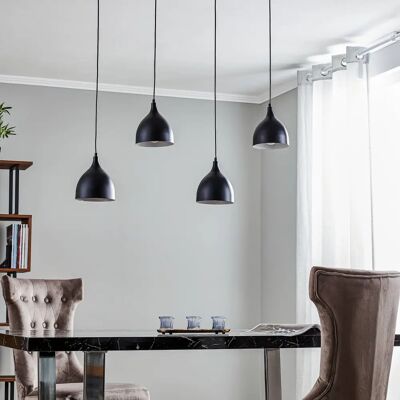 Luminex Nanu Suspension - 4 lumières, noir, 98cm - Publicité Luminex Nanu Suspension - 4 lumières, noir, 98cm - Publicité
