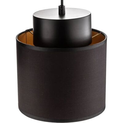Luminex Pendant Lamp 5-Light Black/Gold Cylinder Luminex Pendant Lamp 5-Light Black/Gold Cylinder
