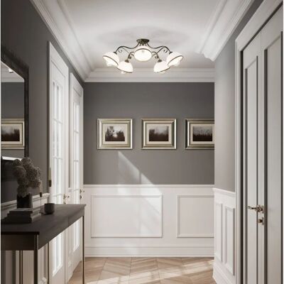 Luminex Antica Lampada a Soffitto Rustica 5 Luci - Plafon Luminex Antica Lampada a Soffitto Rustica 5 Luci - Plafon