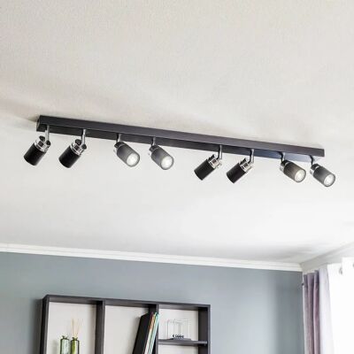 Luminex Reno 5150 Ceiling Light - 8x8W GU10 Spot, Black/Chrome Luminex Reno 5150 Ceiling Light - 8x8W GU10 Spot, Black/Chrome