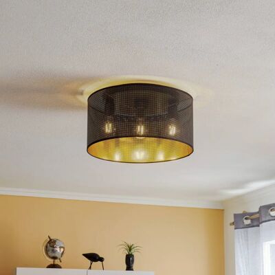 Luminex Loft 5247 Lampada Sospensione - 3x60W E27, Nero/Oro Luminex Loft 5247 Lampada Sospensione - 3x60W E27, Nero/Oro