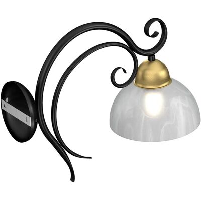 Luminex Aurora 5975 Lampada da Parete - E27 60W Nero/Bianco/Oro Luminex Aurora 5975 Lampada da Parete - E27 60W Nero/Bianco/Oro