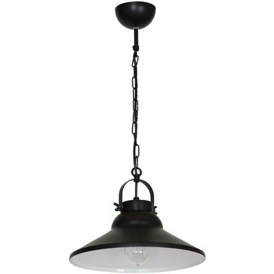 Luminex Schwarze/Weiße Eisen Deckenlampe - Deckenleuchte 60W E27 Luminex Schwarze/Weiße Eisen Deckenlampe - Deckenleuchte 60W E27