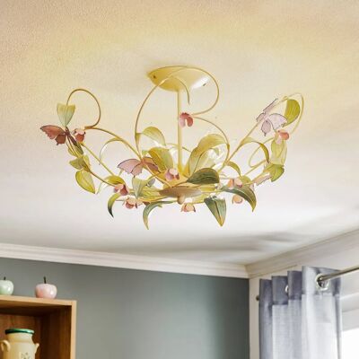 Luminex Summer 6288 - Lampa sufitowa 5x60W E14 - Krem/Zielony Luminex Summer 6288 - Lampa sufitowa 5x60W E14 - Krem/Zielony