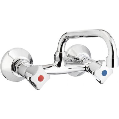 KFA Łazienkowy kran - Montaż na ścianie, chrom, 0,25 L/sec - Kran do umywalki KFA Łazienkowy kran - Montaż na ścianie, chrom, 0,25 L/sec - Kran do umywalki