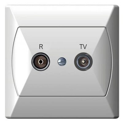 Ospel GPA-10AP/00 Weiß Steckdose - Elektrozubehör Ospel GPA-10AP/00 Weiß Steckdose - Elektrozubehör