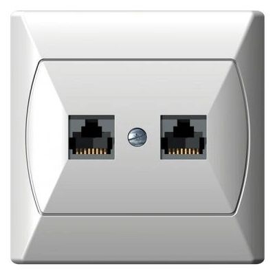 Ospel GPK-2A/K/00 Steckdose - Doppel-RJ45 Ospel GPK-2A/K/00 Steckdose - Doppel-RJ45