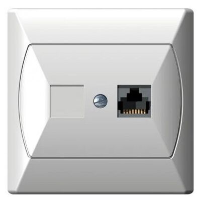 Ospel GPK-1A/F/00 Netzwerksockel - Kategorie 5e, Weiß Ospel GPK-1A/F/00 Netzwerksockel - Kategorie 5e, Weiß