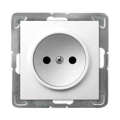 Ospel GP-1Y/m/00 - Steckdose - Weiß Ospel GP-1Y/m/00 - Steckdose - Weiß