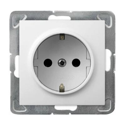 Ospel GP-1YS/m/00 Steckdose White - Socket Outlet Ospel GP-1YS/m/00 Steckdose White - Socket Outlet