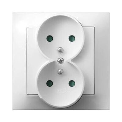 Ospel GP-2YZP/00 Weiße Steckdose - socket-outlet Ospel GP-2YZP/00 Weiße Steckdose - socket-outlet
