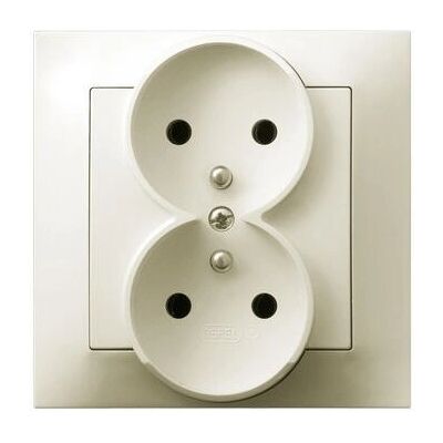 Ospel GP-2YZ/27 - IP20, 16 A, Enchufe de pared Ospel GP-2YZ/27 - IP20, 16 A, Enchufe de pared