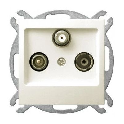 Ospel GPA-YS/m/27 Wandsteckdose - Ecru - Steckdose Ospel GPA-YS/m/27 Wandsteckdose - Ecru - Steckdose