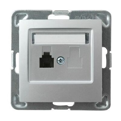 Ospel GPT-1Y/m/18 Silber Steckdose Ospel GPT-1Y/m/18 Silber Steckdose