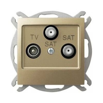 Ospel GPA-Y2S/m/28 Gold Steckdose - socket-outlet Ospel GPA-Y2S/m/28 Gold Steckdose - socket-outlet