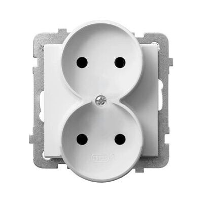 Ospel GP-2RR/m/00 - Steckdose Weiß Ospel GP-2RR/m/00 - Steckdose Weiß