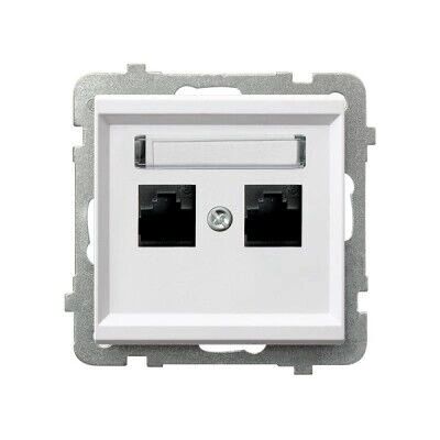Ospel GPK-2R/K/m/00 Weiß Steckdose - Datenverbindung Ospel GPK-2R/K/m/00 Weiß Steckdose - Datenverbindung