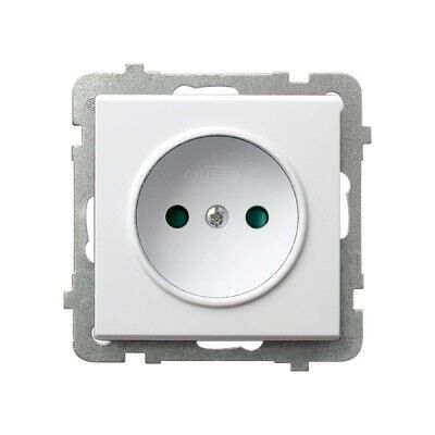 Ospel GP-1RP/m/00 Weiße Steckdose - Socket Outlet Ospel GP-1RP/m/00 Weiße Steckdose - Socket Outlet