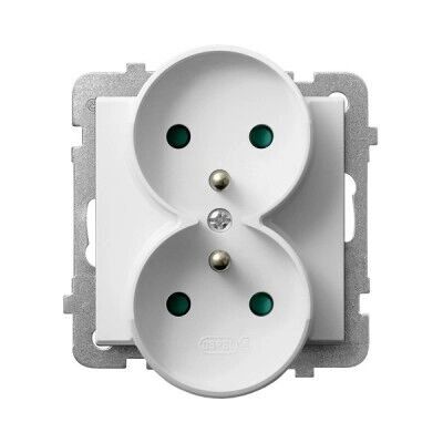 Ospel GP-2RRZP/m/00 Weiße Steckdose - Socket-outlet Ospel GP-2RRZP/m/00 Weiße Steckdose - Socket-outlet