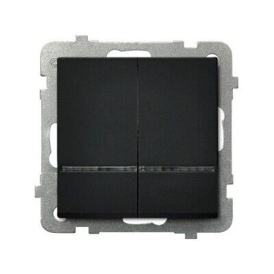 Ospel ŁP-2RS/m/33 - Schwarzer elektrischer Stecker Ospel ŁP-2RS/m/33 - Schwarzer elektrischer Stecker