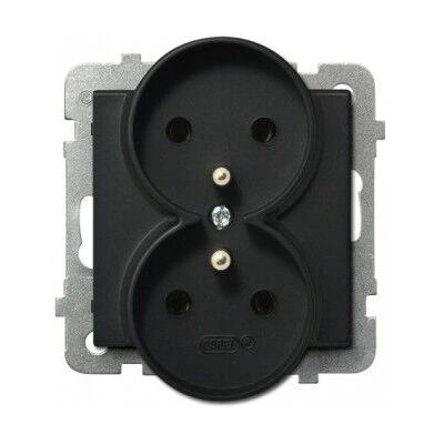 Ospel, Steckdose, GP-2RRZ/m/33 - Schwarz Ospel, Steckdose, GP-2RRZ/m/33 - Schwarz