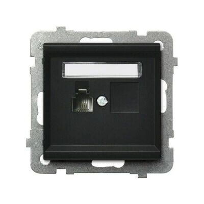 Ospel GPT-1R/m/33 Schwarze Steckdose - Datenanschluss Ospel GPT-1R/m/33 Schwarze Steckdose - Datenanschluss