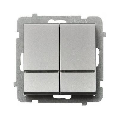 Ospel ŁP-2RS/m/38 Anschluss - Silber, 250V, 16A, IP20 Ospel ŁP-2RS/m/38 Anschluss - Silber, 250V, 16A, IP20