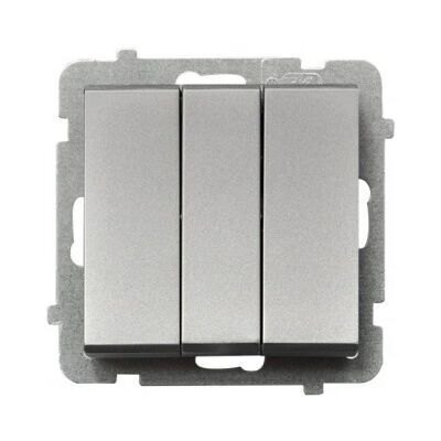 Ospel ŁP-13R/m/38 Silber - Dreifachschalter und -Stecker Ospel ŁP-13R/m/38 Silber - Dreifachschalter und -Stecker
