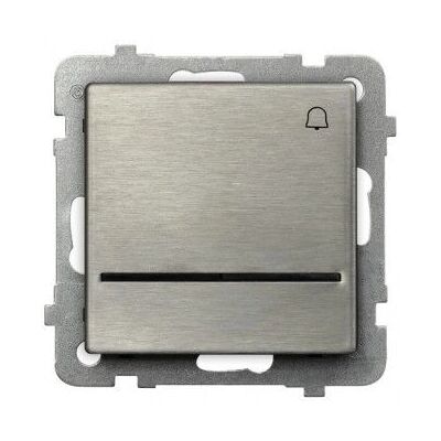 Ospel Edelstahl Türgongtaste - IP20 - 250V - 10A - Modell ŁP-6RMS/m/37 Ospel Edelstahl Türgongtaste - IP20 - 250V - 10A - Modell ŁP-6RMS/m/37