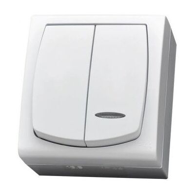 Ospel ŁNH-2NS/00 Weiß Elektrischer Schalter Ospel ŁNH-2NS/00 Weiß Elektrischer Schalter