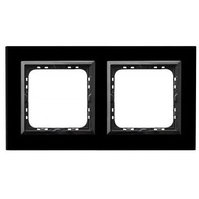 Ospel R-2RGC/32/25 Steckdosenrahmen - Schwarz Ospel R-2RGC/32/25 Steckdosenrahmen - Schwarz