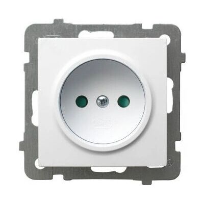 Ospel GP-1GP/m/00 - Weiße Steckdose - IP20, 16A Ospel GP-1GP/m/00 - Weiße Steckdose - IP20, 16A