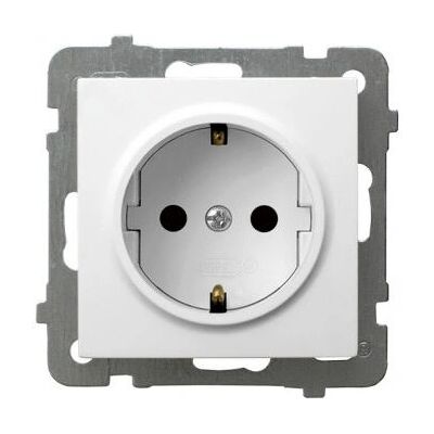 Ospel GP-1GS/m/00 Weiße Steckdose - socket-outlet Ospel GP-1GS/m/00 Weiße Steckdose - socket-outlet