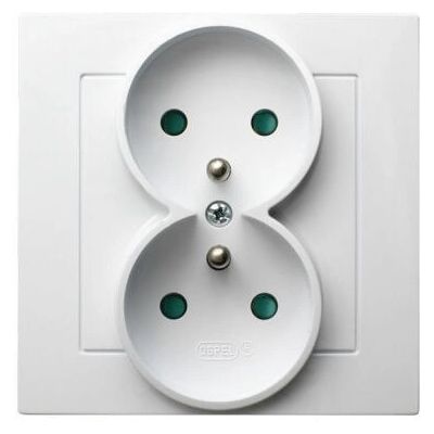 Ospel GP-2GZP/00 Steckdose Weiß - socket-outlet Ospel GP-2GZP/00 Steckdose Weiß - socket-outlet