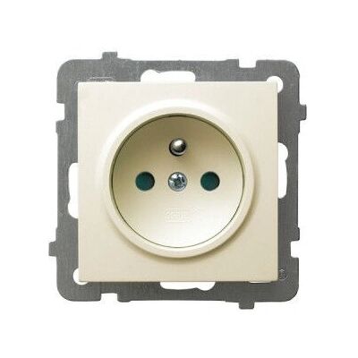 Toma de corriente Ospel GP-1GZP/m/27 - IP20, 16A, 71x39x71 mm Toma de corriente Ospel GP-1GZP/m/27 - IP20, 16A, 71x39x71 mm