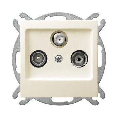 Ospel GPA-GS/m/27 Satellit Steckdose - IP20, Ecru Ospel GPA-GS/m/27 Satellit Steckdose - IP20, Ecru