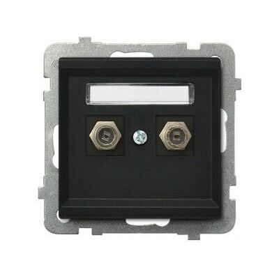 Ospel GPA-2RF/m/33 Prise murale noire Ospel GPA-2RF/m/33 Prise murale noire