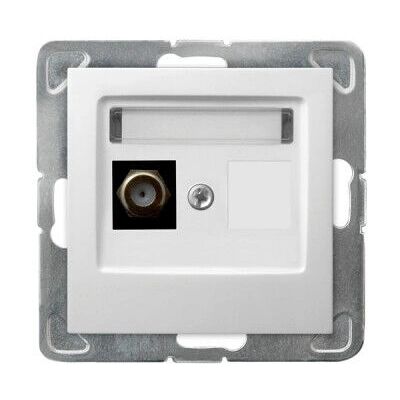 Ospel GPA-1YF/m/00 Weiße Steckdose - IP20 Ospel GPA-1YF/m/00 Weiße Steckdose - IP20